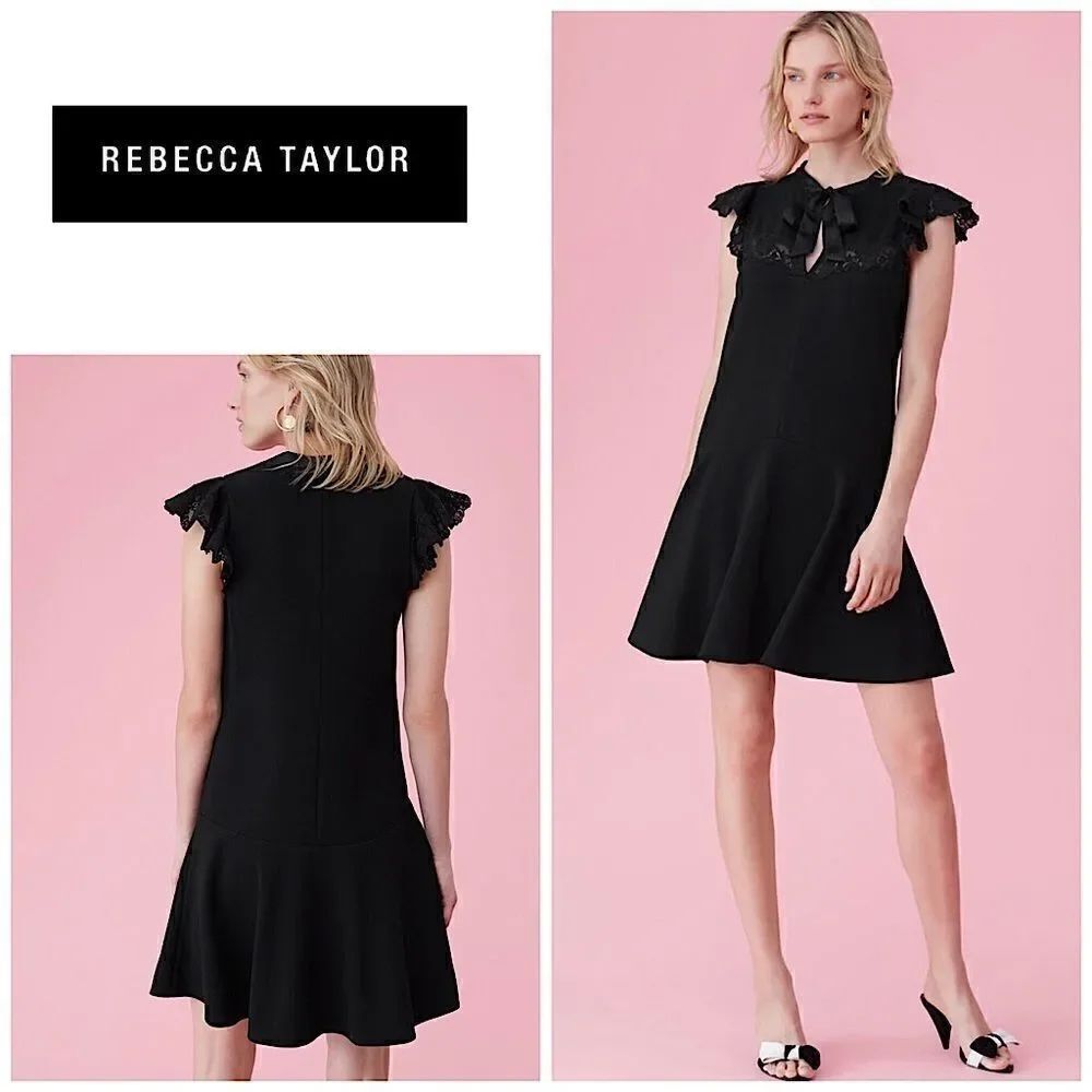 Rebecca Taylor black dress. New - Picture 6 of 15